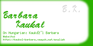 barbara kaukal business card